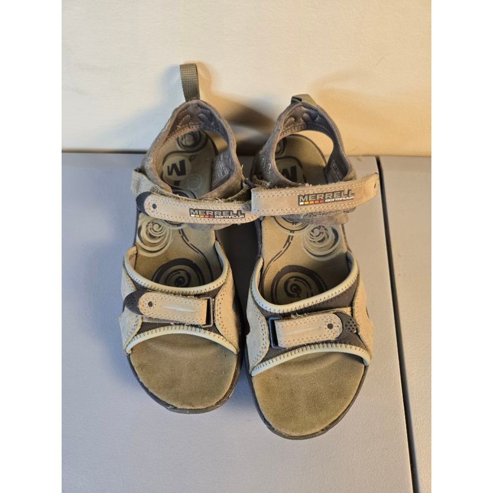 Women's Merrell Beige Gray Sandals Size 7 - Picture 2 of 9